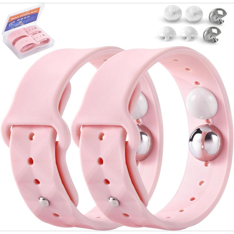 Motion Sickness Bands for Adults and Kids Nausea Relief for Pregnant Women Seasickness Wristband for Cruise Ship Essentials (white) breathable silicone