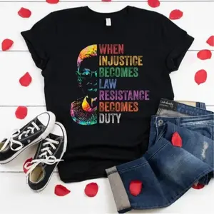 Resist T Shirt Political Protest Tee When Tyranny Becomes Law Rebellion Becomes Duty