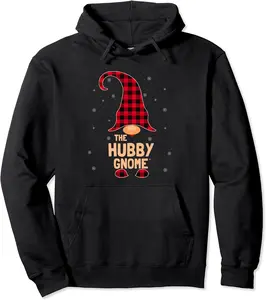 The Hubby Gnome Christmas Red Buffalo Plaid Pajama Pullover Hoodie - Antonioja Shop 27B09LT7KYHJ