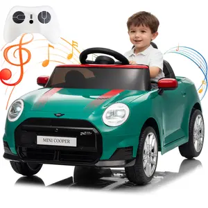 12V Mini Cooper Licensed Electric Ride-on Car for Kid, Powered by 4.5Ah Battery, Includes Positive Energy Charger, Wheels, Remote Control with Factory-Paired Code