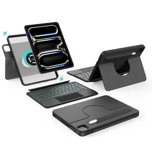 360 Degree Rotatable Magnetic Keyboard, 1 Count Rechargeable Keyboard with Touchpad, Tablet Keyboard for iPad 7/8/9/10, iPad Air 3/4/5, iPad Pro 1/2/3/4