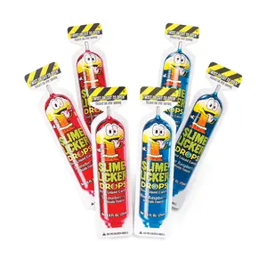 Slime Licker Drops 6ct Pack - Blue Raspberry and Strawberry - Sour Liquid Candy