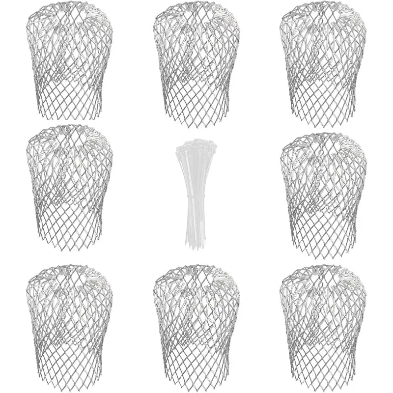 Heavy-Duty Aluminum Gutter Guards (3.5 Inch) - Expandable Downspout Leaf Filter Strainer with Debris Blockage Prevention Screen (8 Count Sliver)