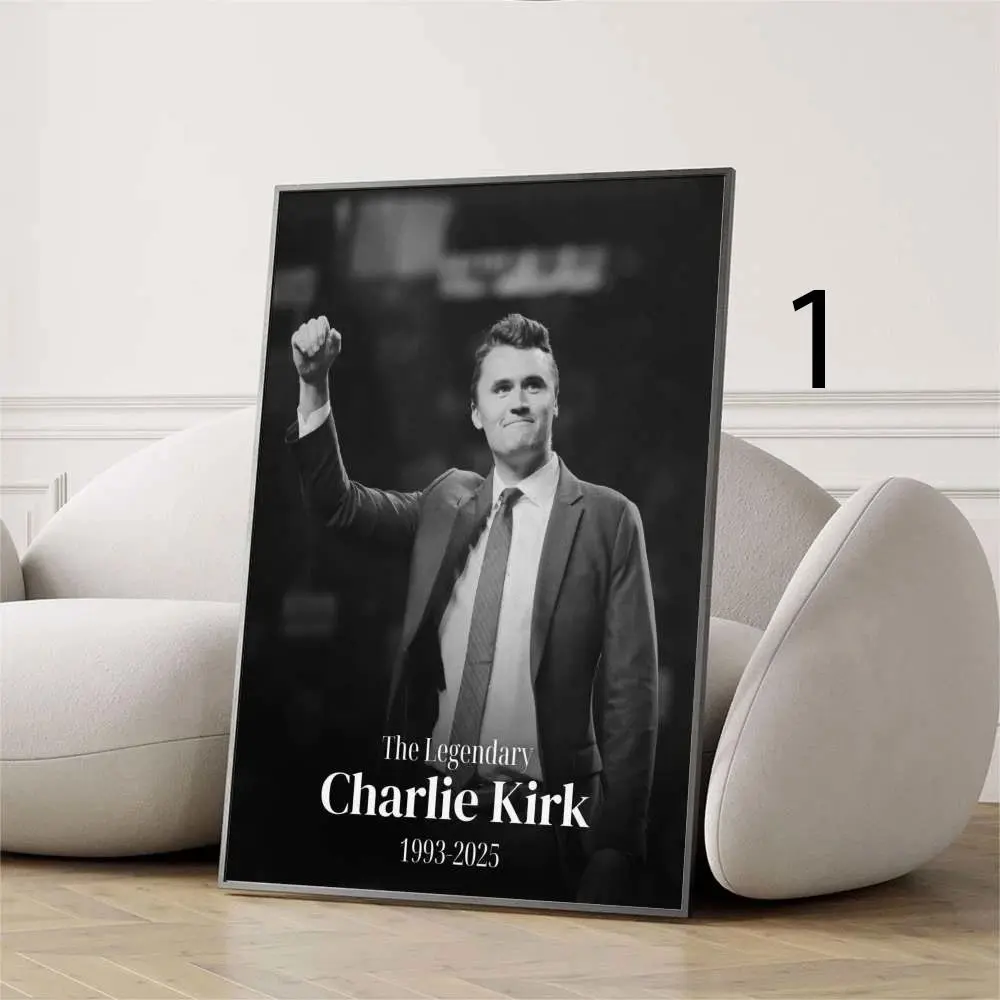 Charlie Kirk RIP Memorial Poster Political Tribute Wall Art Print Decor