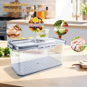 Bread Box with Lid & Time Tracker for Kitchen Counter Containers Storage Transparent Utensils