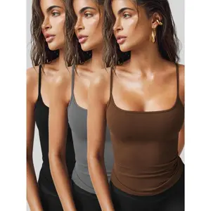 Women's Solid Color Cami Top, Casual Sleeveless Spaghetti Strap Top for Fall & Winter, Ladies Clothes for Daily Wear