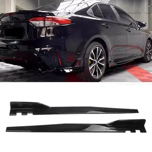 for Toyota Camry 46" Side Skirt Extension Rocker Panel Splitter Glossy Black