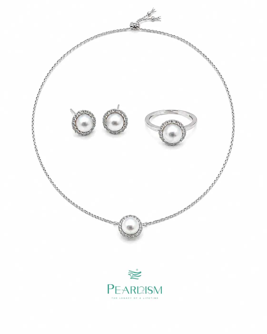 PEARLISM Seawater Pearl Akoya Madama Earring Ring Pendant S925