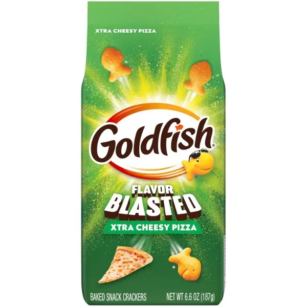 Flavor Blasted Xtra Cheesy Pizza Cheese Crackers, 6.6 Oz Bag