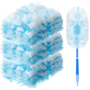 150 count Duster Refills Compatible with  Dusters Bulk Disposable Replacement Thickened with 1 Handle Heavy Duty for Cleaning, Office (Blue)