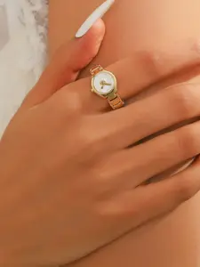 Women's Watch-Style Ring, Versatile High-End Creative Design, Unique Cold Minimalist Style, Fashionable Jewelry for All Occasions