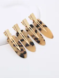 4pcs Women's Seamless Side Bangs Clip Heart Pattern, Super Cute Clips, Cute Hair Accessories for All Seasons, Stylish Hair Decorations