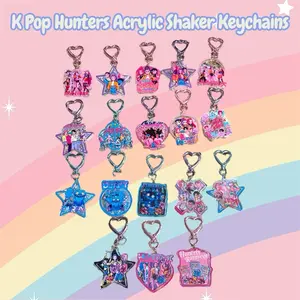 K Pop Hunters Acrylic Shaker Keychains - Variety of Designs & Shapes for Collectors
