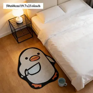 Duck Design Bedroom Carpet, Soft Comfortable Non-Slip Absorbent Rug for Living Room & Bathroom Decor, Fun Home Decoration Accessory, Soft Area Rug