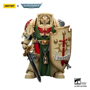 JOYTOY  Warhammer 40k 1/18  Action Figure Dark Angels Deathwing Knight 3 With Power Sword and Storm Shield JT02502