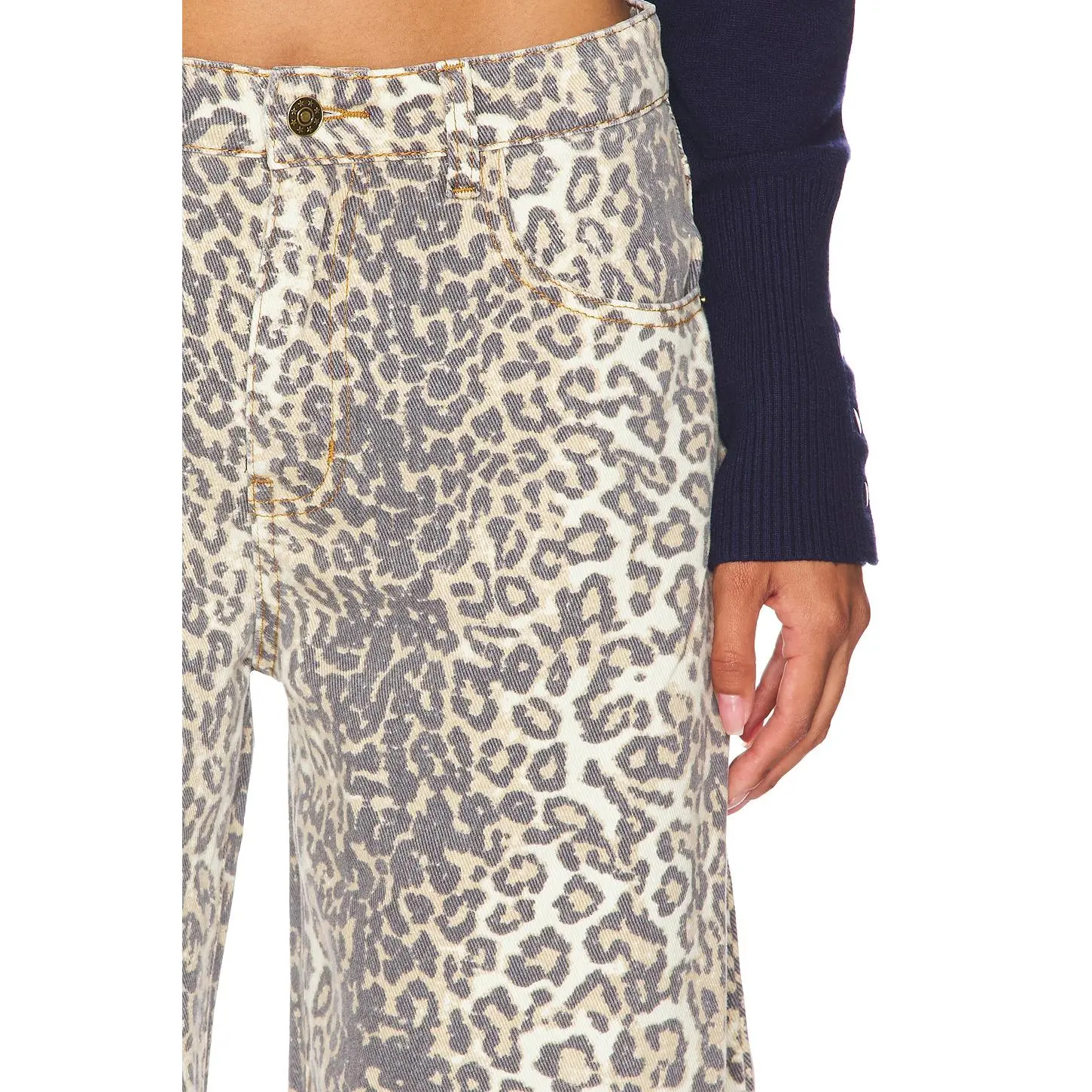 LIONESS Horseshoe Jeans in Leopard Fade - TikTok Shop