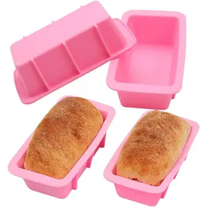 Mini Bread Loaf Pans for Baking Nonstick Small Toast Cake Bakeware 6.5 inch Rectangle Mould DIY  Soap Set of 4