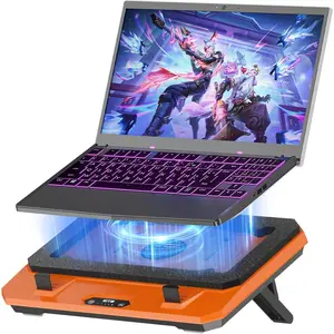 GT300 Upgraded Laptop Cooling Pad with Adjustable Stand, Turbo Boosted Cooler for Rapid Cooling 10-17inch Gaming Laptop, Flexible Sealing Ring,Featuring Air Filtration and USB Hub