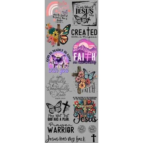 Created With Purpose DTF Transfers Gang Sheet 22” wide x 60” long DTF Gang Sheet
