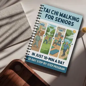 1pc Elderly Tai Chi Training Practice Manual 5.5x8.3 Inch Spiral Notebook, Progressive Daily Exercise Plan, Suitable As A Fitness Guide To Overcome Fear of Falling