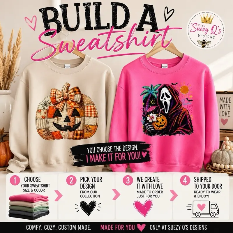 Women's Basic Round Neck  - Custom Made-to-Order Gildan Crewneck Sweatshirt with Design Selection Option