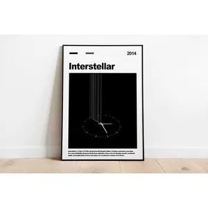 Interstellar Movie Poster, Interstellar Poster, Midcentury Art, Minimalist Art, Retro Poster, Vintage Poster, Home Decor