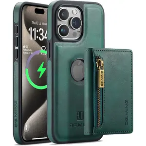 with iPhone 14 Pro Max Case Wallet with Card Holder Faux Leather Men Women 6.7'' RFID Blocking (Green, IP 14 Pro Max)