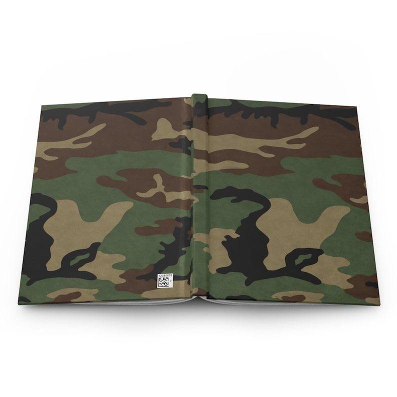 Military Camo Hardcover Journal, Tactical Field Notebook for Men, Rugged Outdoor Diary Journal Notebook