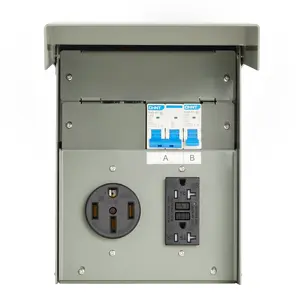 Father's Day Gift VEVOR Temporary Power Outlet Panel RV Electrical Panel 20 50 Amp RV Outlet Box