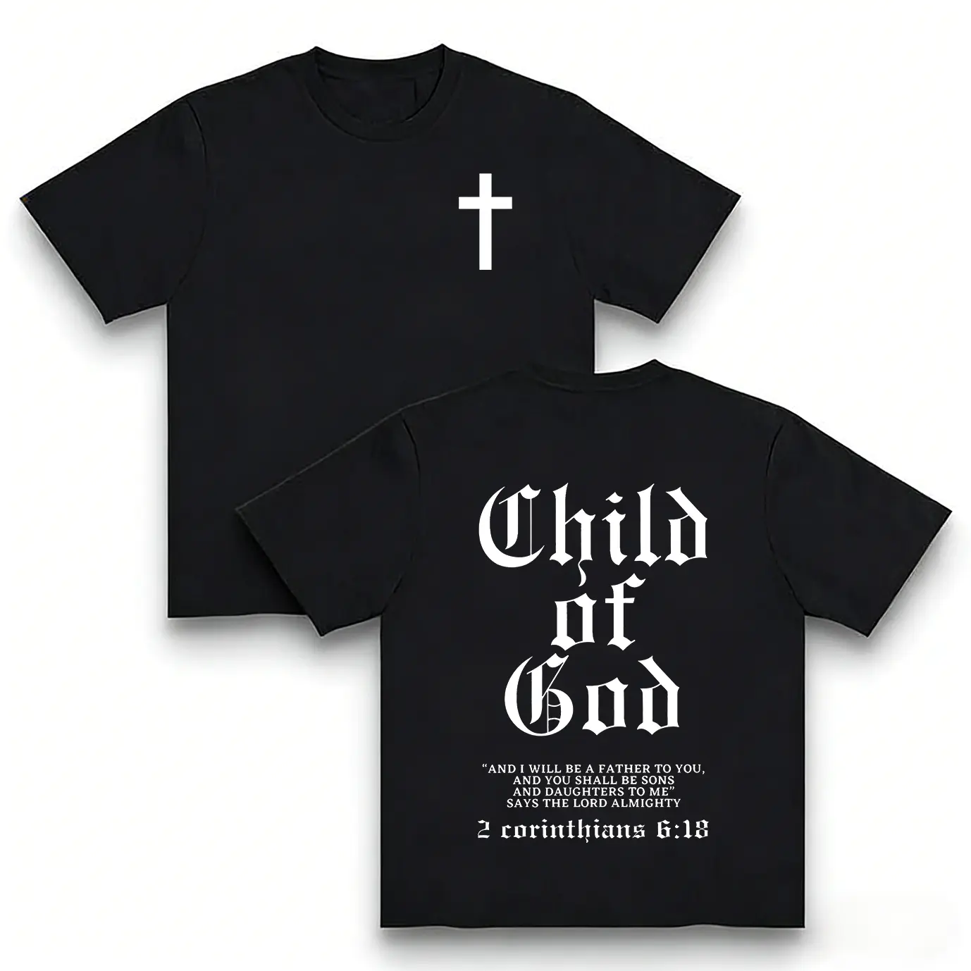 Women's Christian Print Pullover Hoodie - Casual Long Sleeve Sweatshirt, Hoodies for Women, Bold Artistic Design with 2 Corinthians 6:18 Bible Verse for Party Wear, Bold Artistic Women's Hoodies