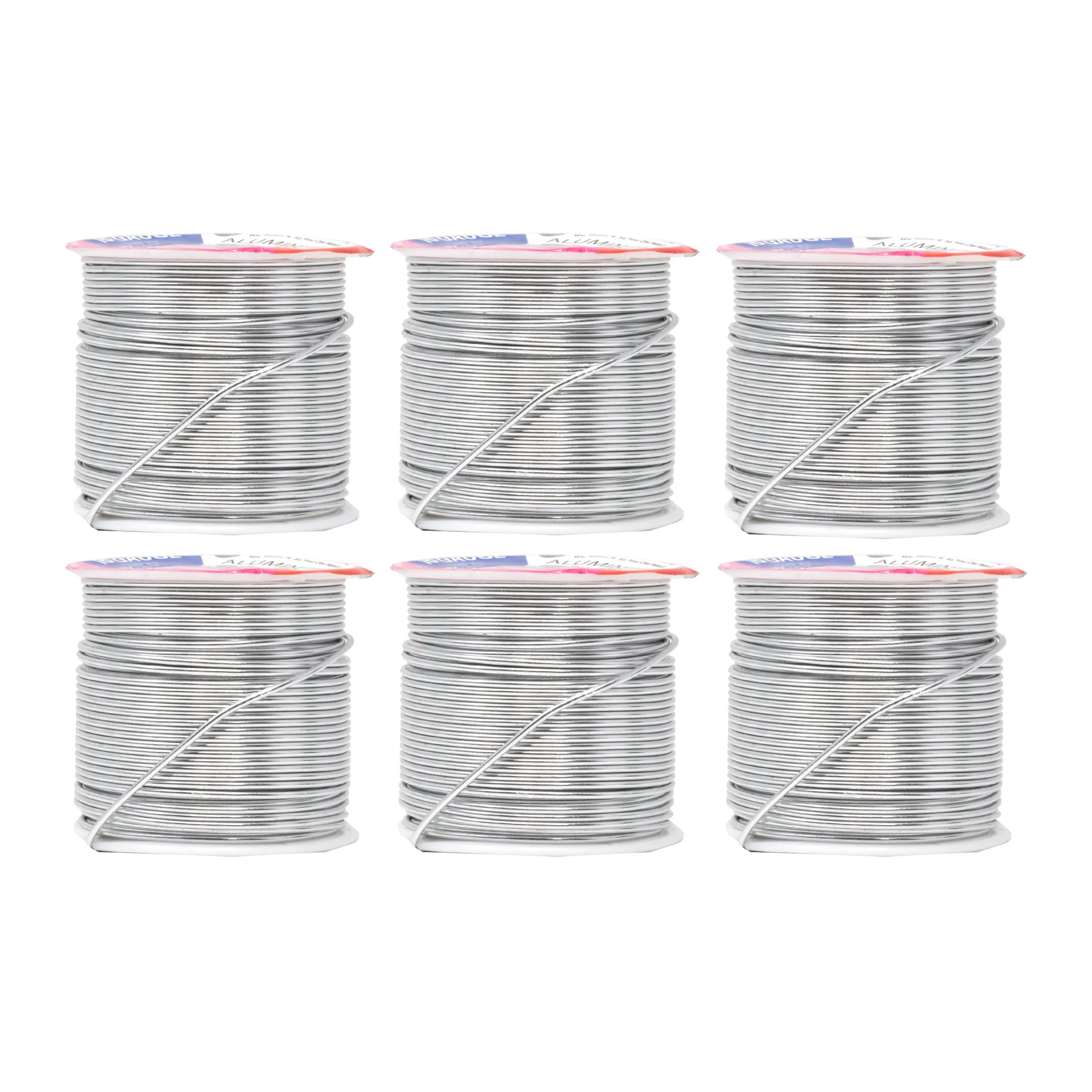 Mandala Crafts Anodized Aluminum Wire for Sculpting, Armature, Jewelry Making, Gem Metal Wrap, Garden, Colored and Soft, Assorted 6 Rolls