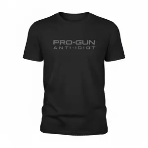 Pro-Gun Anti-Idiot T-Shirt |   Tactical Second Amendment Tee |   Men's Pro-2A Graphic Print Cotton Shirt |   Bold Statement Apparel |   2A Rights Supporter Gift Idea |   Casual Patriotic Wear,washed Round Neck Top