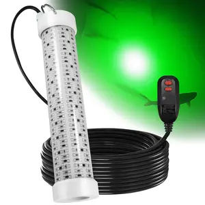 Goldlife 400W Green LED Underwater Fishing Light 40000LM Submersible 100ft Cable GFCI Safety Plug for Docks Boats Kayaks Fresh Salt Water IP69K Rated Attractants Brightness
