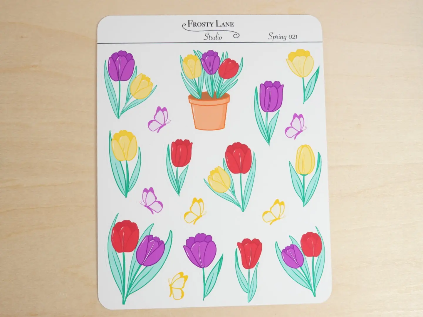 Spring021.Tulip Sticker Sheet