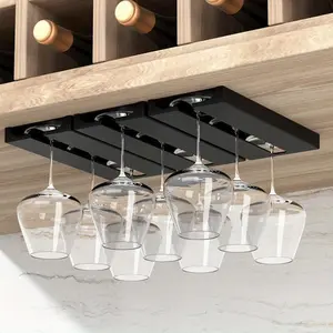 1pc Creative Modern Wine Glass Rack, Hanging Cup Holder for Home, Plastic Wine Glass Hanger for Kitchen and Dining, Upside Down Goblet Storage Utensils
