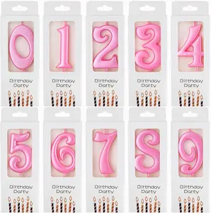 10-Count 0-9  Number Birthday Candles, Number One Birthday,  Number Candles, Party Celebration,  Showers