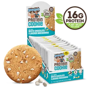 Protein Cookie White Chocolate Flavored Macadamia, 4oz 12ct, Plant-Based Protein with High Fiber