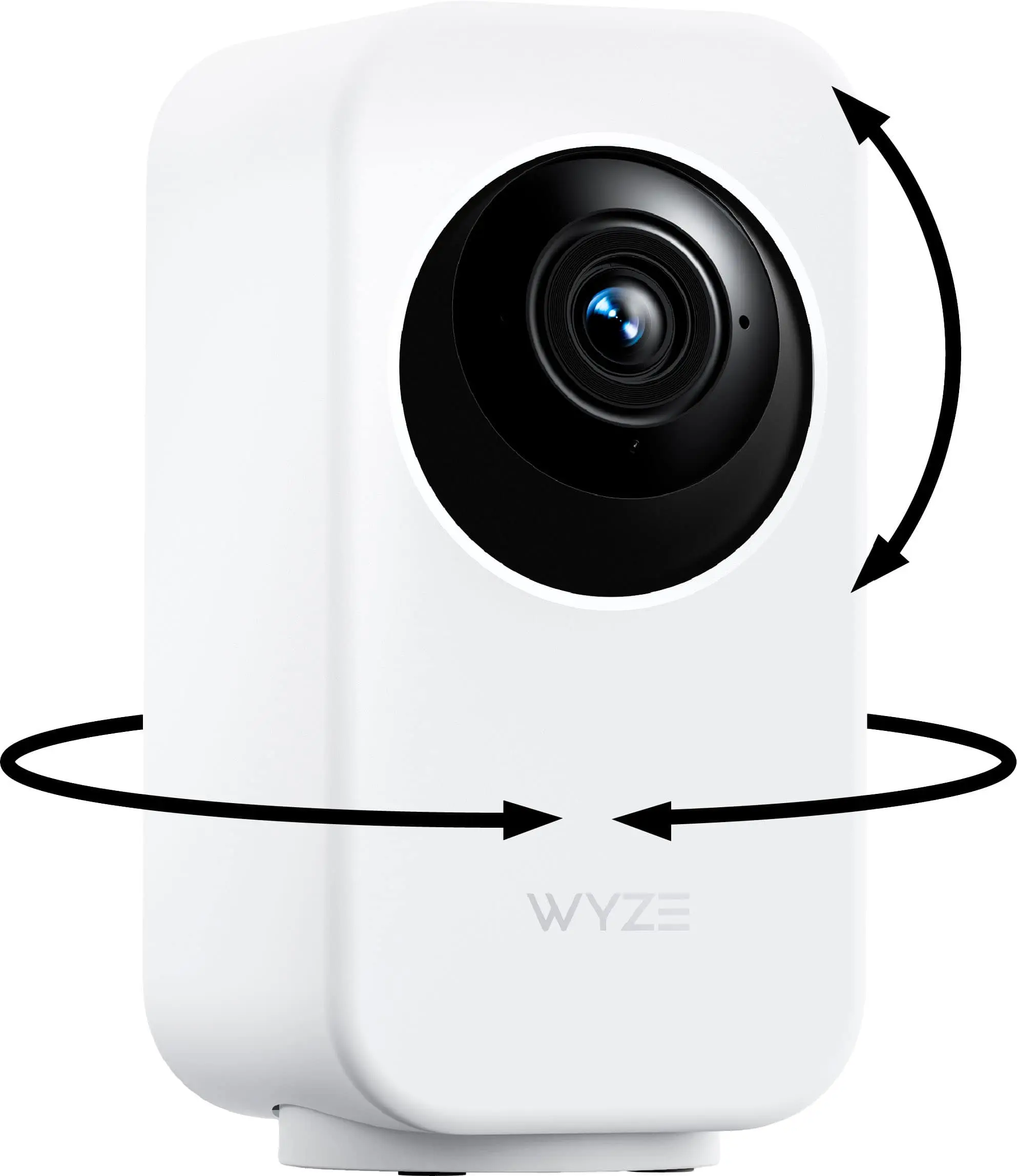 Wyze - Indoor Cam Pan 2K Indoor PanTilt Wired Security Camera with Motion Tracking, Color Night Vision and 2-Way Audio - White