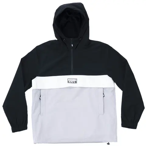 Pro Club Nylon Anorak Pullover Jacket Menswear Zipper Coats Outdoor Relaxed Fit Activewear Casual Pocket Tops Utility men's jackets
