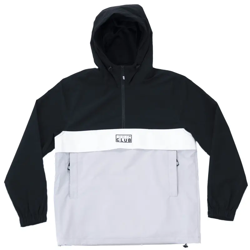 Pro Club Nylon Anorak Pullover Jacket Menswear Zipper Coats Outdoor Relaxed Fit Activewear Casual Pocket Tops Utility men's jackets