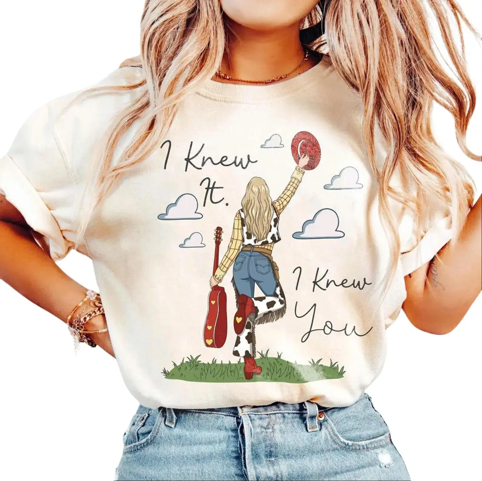 Comfort Colors Country Girl Shirt, I Knew You Tee, Western Cowgirl Graphic T-shirt, Eras Tour Inspired Gift, Comfort Colors Vintage Tee