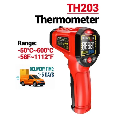 Infrared Thermometer, Handheld Non Contact Temperature Measuring Tool with LCD Display, Digital Laser Temp Measurement for Household Cooking, Grill, Pizza Oven, BBQ, Griddle, Engine, HVAC, Meat Thermometer