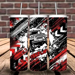 Jeep Life Black And Red Tumbler
