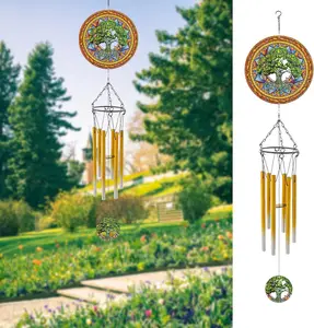 Wind Chimes with Tree of Life Wind Spinner, Gifts for Men, Women, Retirement, Teacher, Parents - Outdoor Hanging Decor Clearance for Garden, Patio, Backyard Or Porch