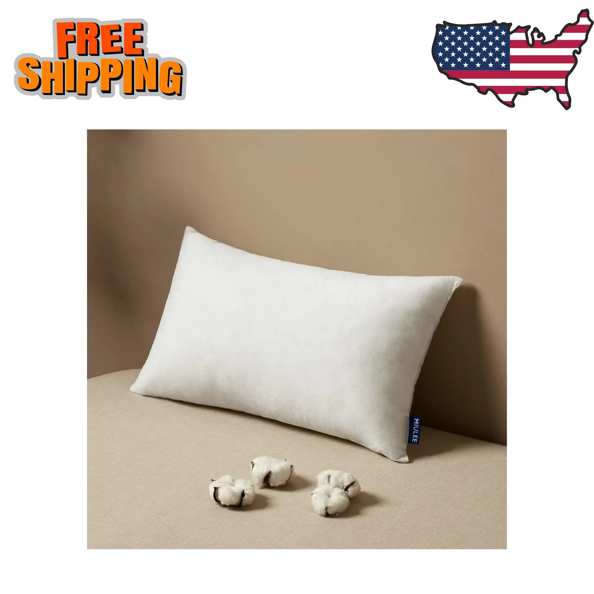 Pillow Insert 12x20 Inch Decorative Rectangle Throw Pillow Insert