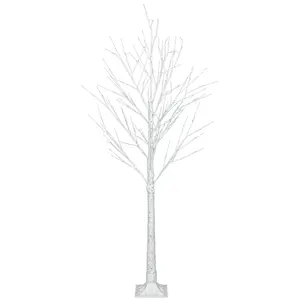 4FT Pre Lit Snowflake Christmas Tree with 48 Warm White LED Lights for Holiday Home Decor Indoor and Outdoor
