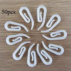 50pcs Plastic 6 Shape Curtain Hooks Window Hanger Curtain Poles Tracks Accessories