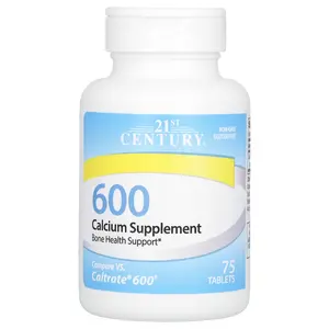 21st Century Calcium Supplement 600, 75 Tablets (600 mg per Tablet)