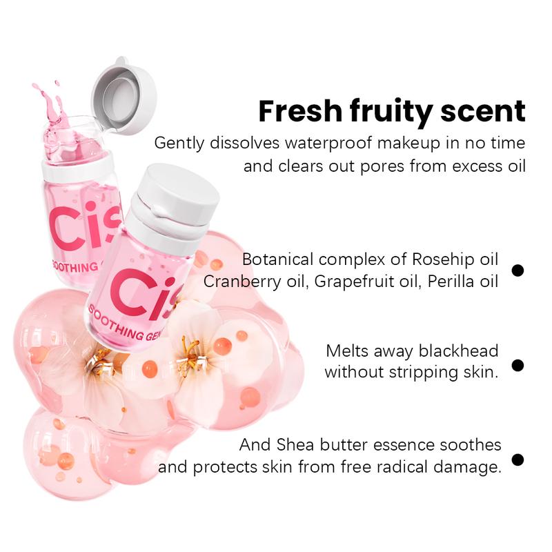 Cistto TSA-Approved Cleansing Oil CapsulesLeak-Proof Single Use | Melts Waterproof Makeup in 15sZero Residue, Perfect for Travel & Gym! Floral Acne