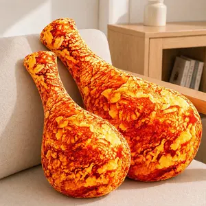 Simulated Crispy Chicken Leg Pillow Anime Plush Toy Cute 20-100Cm Stuffed Lifelike Chicken Leg for Christmas Thanksgiving